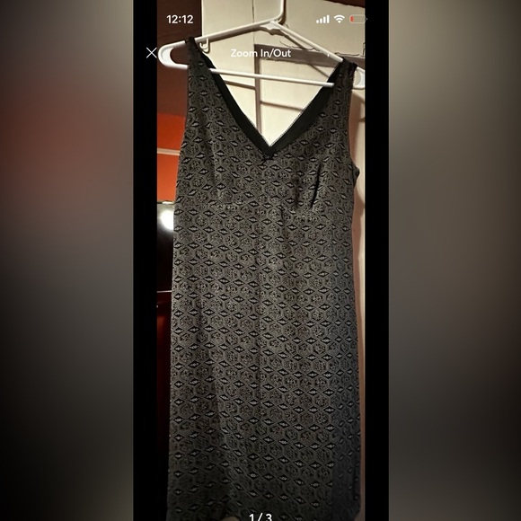 Size 7/8 - Medium Elegant Black Patterned Dress by Esprit - Picture 2 of 3